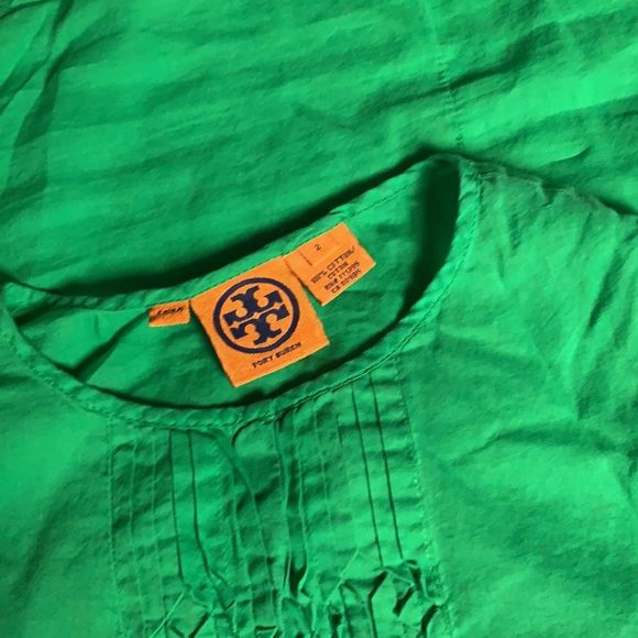 Tory Burch light summer green top size 2 - Picture 7 of 7